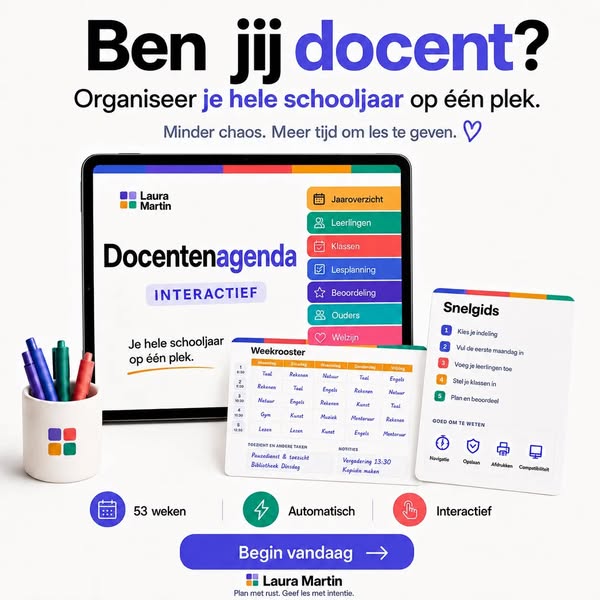 Eén agenda voor ieder schooljaar