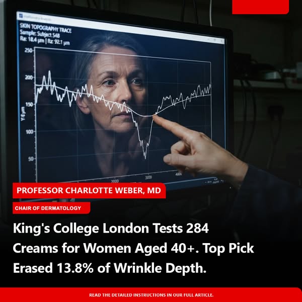 King's College London Tests 284 Creams for Women Aged 40+. Top Pick Erased 13.8% of Wrinkle Depth.