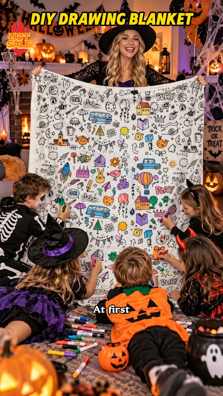 LAST DAY SALE 50% OFF!!Creative Cozy Coloring Blanket Kit