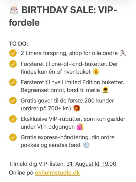 BIRTHDAY SALE