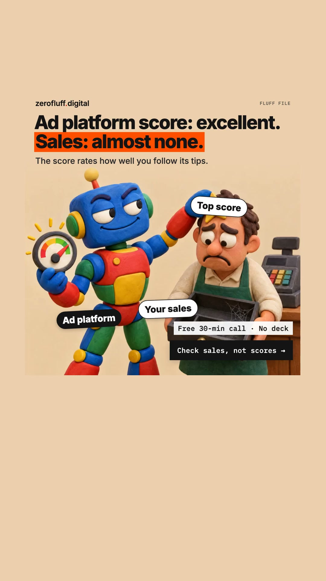 Check sales, not scores