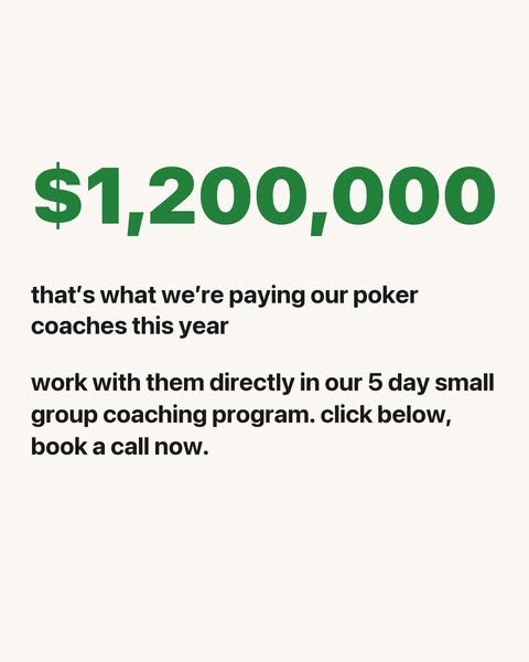 5 days of interactive coaching where I'll help you install the thought process that separates small winners from elite players