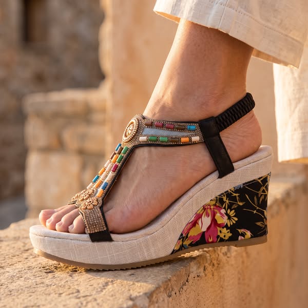 The Talia Medallion Wedge