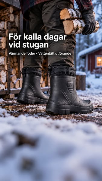 Fodrade stövlar för vinter och friluftsliv