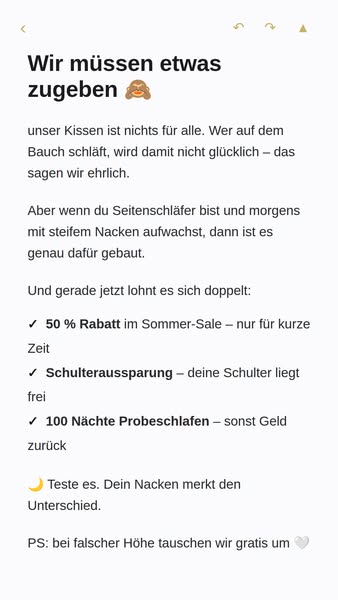 JETZT -50 % auf das CuroSleep Stützkissen 4,7 aus 12.750+ Bewertungen