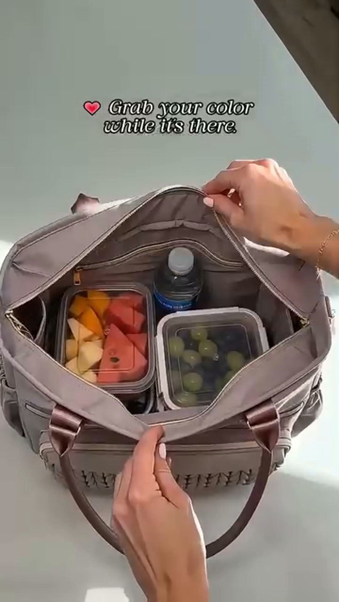 Insulated Lunch Tote for Women – Stylish Leakproof Cooler Bag with Adjustable Strap & Side Pockets