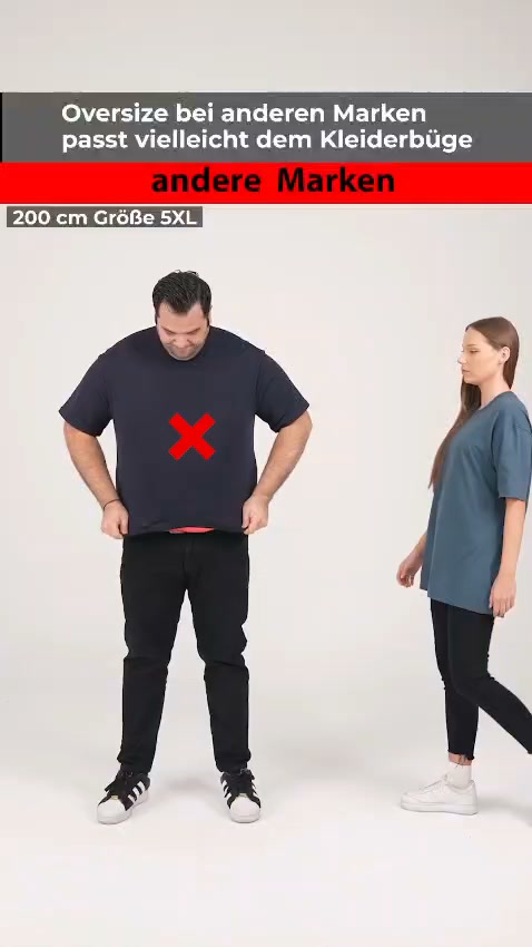 Extra lange T-Shirts, Perfekte Passform