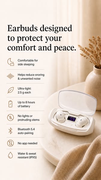 Sore ears at 2am? Your earbuds weren't made for this.