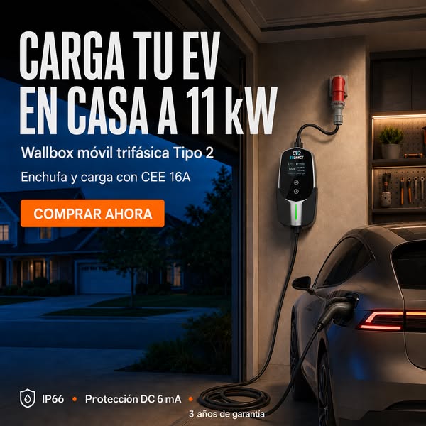 25% OFF en tu Wallbox Móvil de 11kW