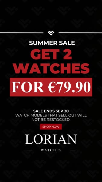 2 WATCHES FOR €79.90 — LIMITED OFFER