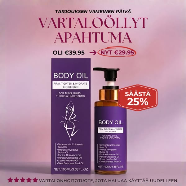 25 % ALENNUS – TARJOUS PÄÄTTYY PIAN