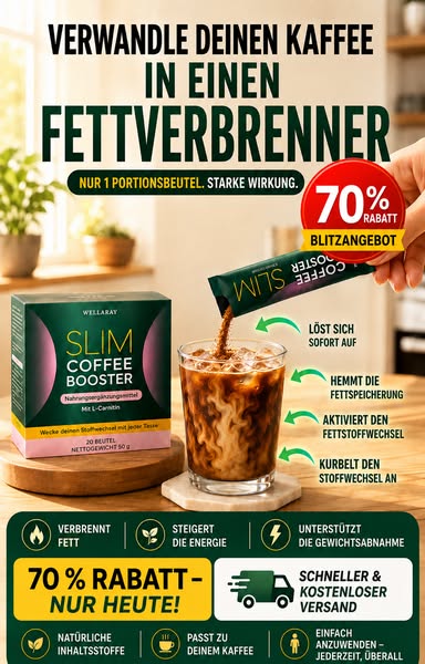 Jetzt 70 % Rabatt auf Slim Coffee Booster sichern.