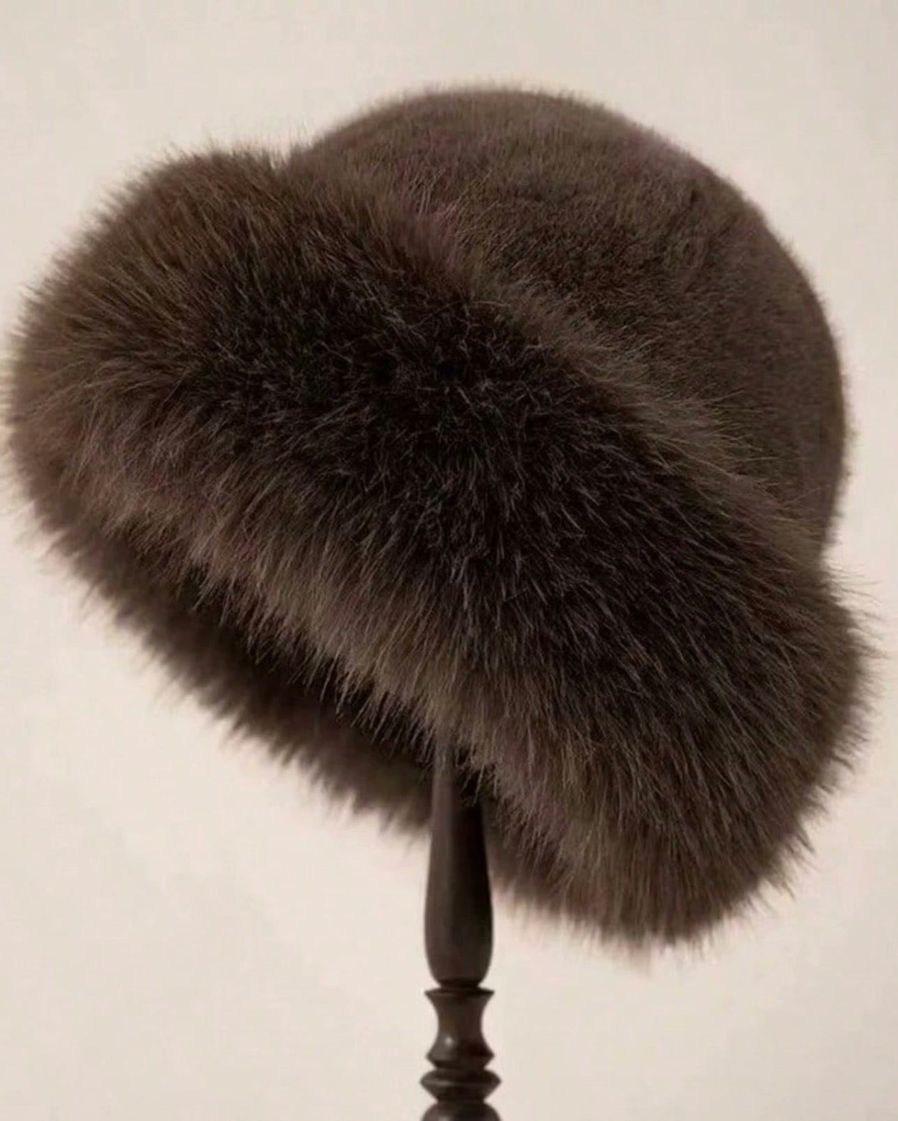 Fluffy Faux Fur Pompom Hat