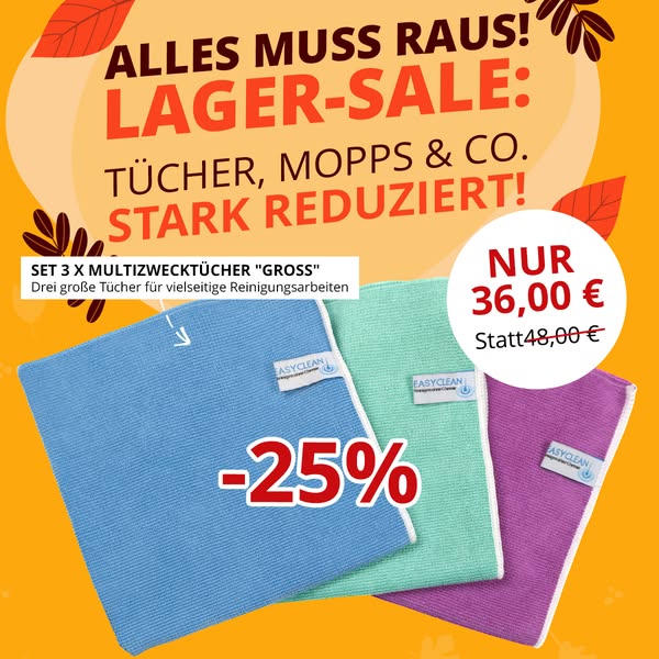 Nicht verpassen: Der EASYCLEAN Lager-Sale!