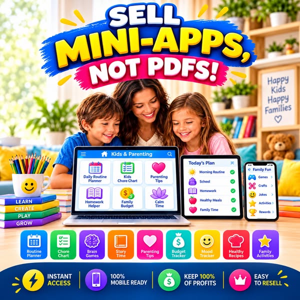 50 Kids & Parenting Mini-Apps You Can Resell As Your Own