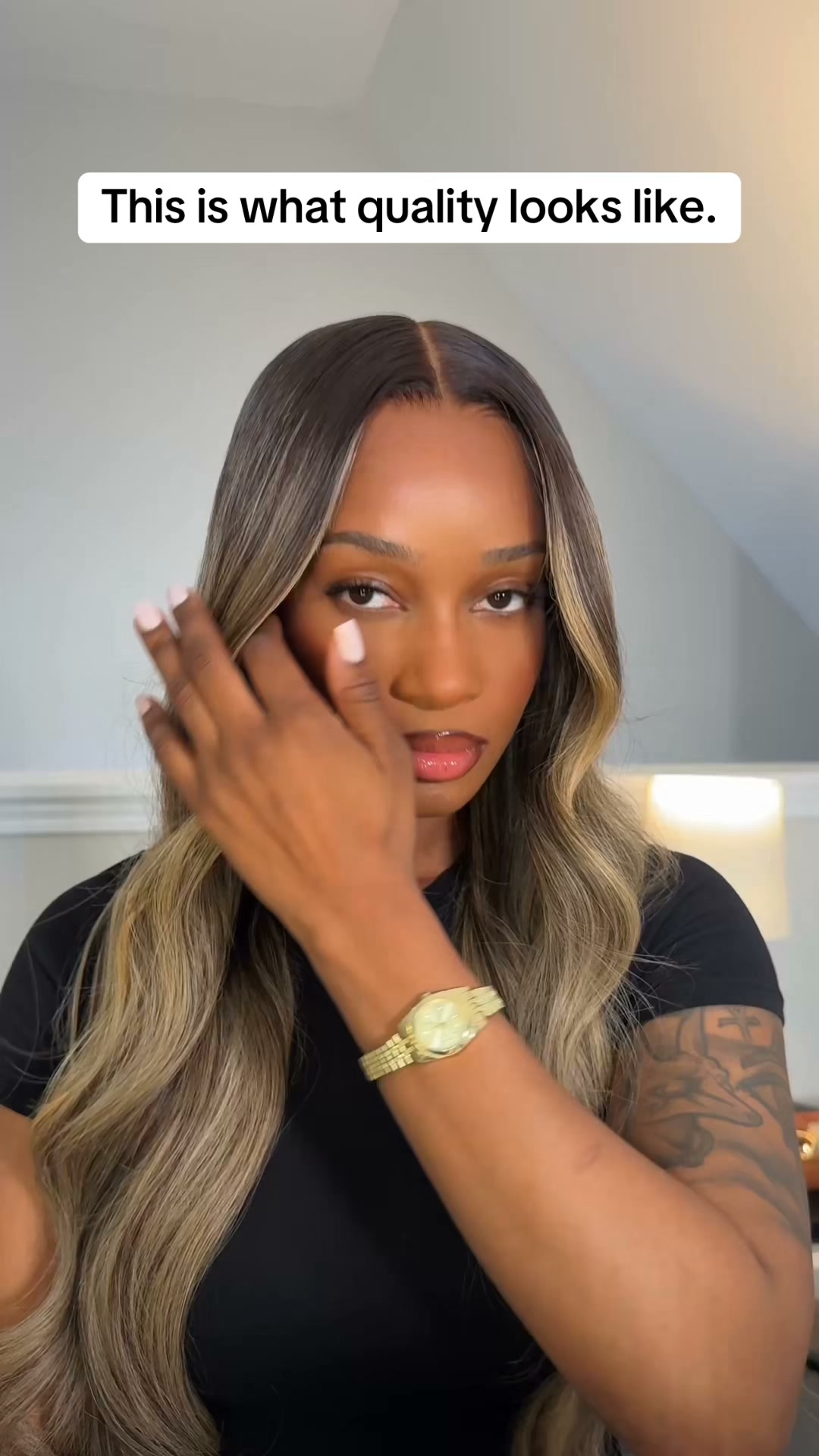 This is how a premium quality wig should look.
