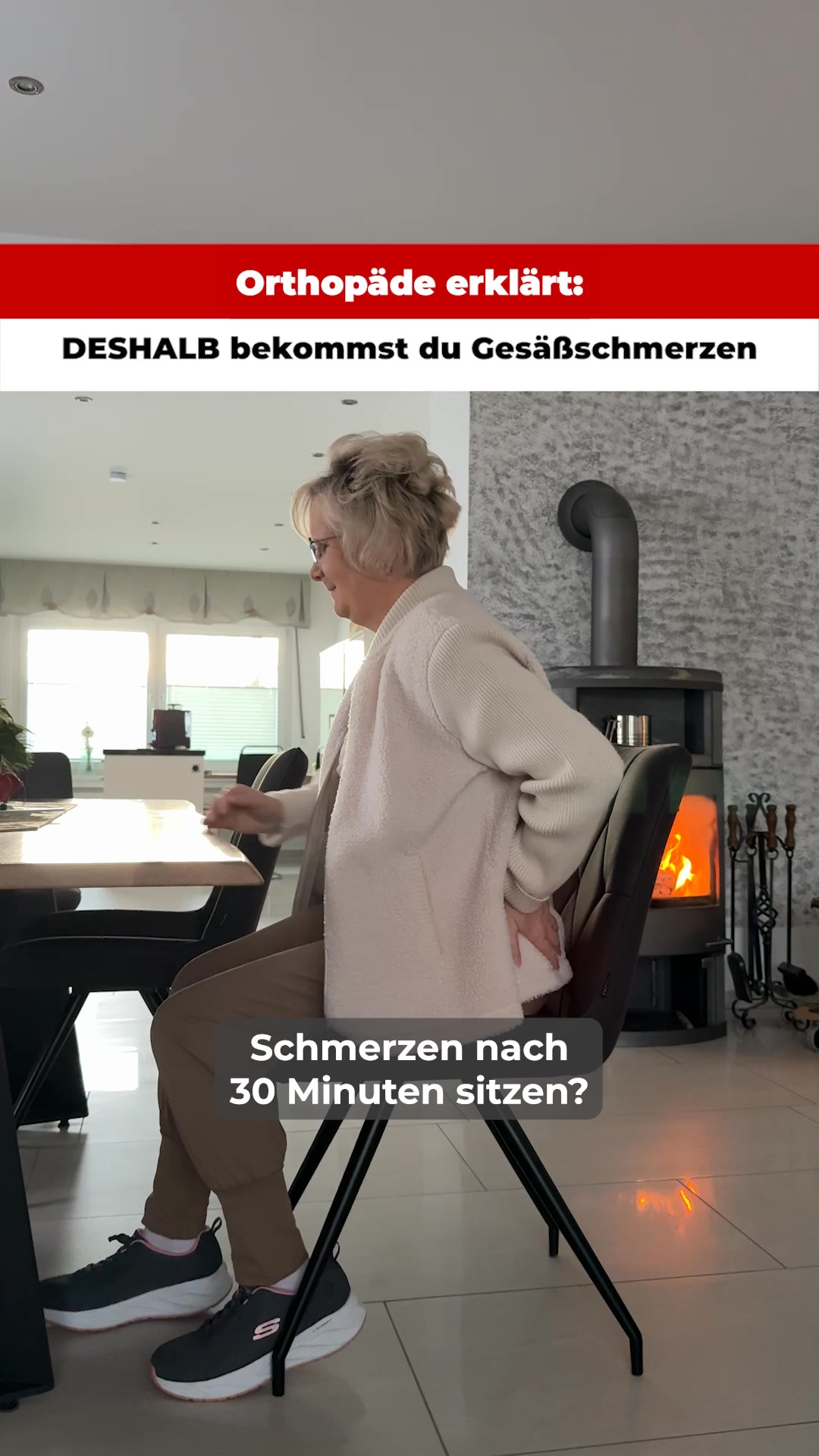 Druckpunkte entlasten. Besser sitzen.