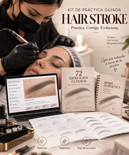 Kit de Práctica Guiada Hair Stroke