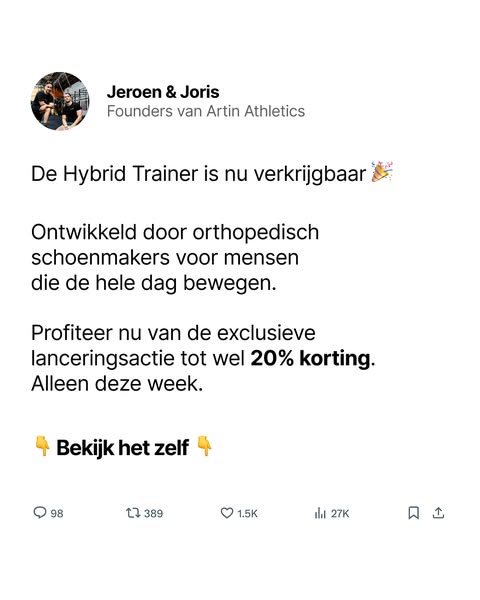 Actie! Nu tot 20% korting
