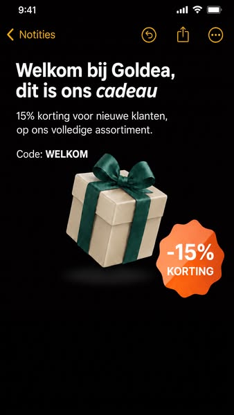 Tijdelijk 15% korting voor nieuwe klanten