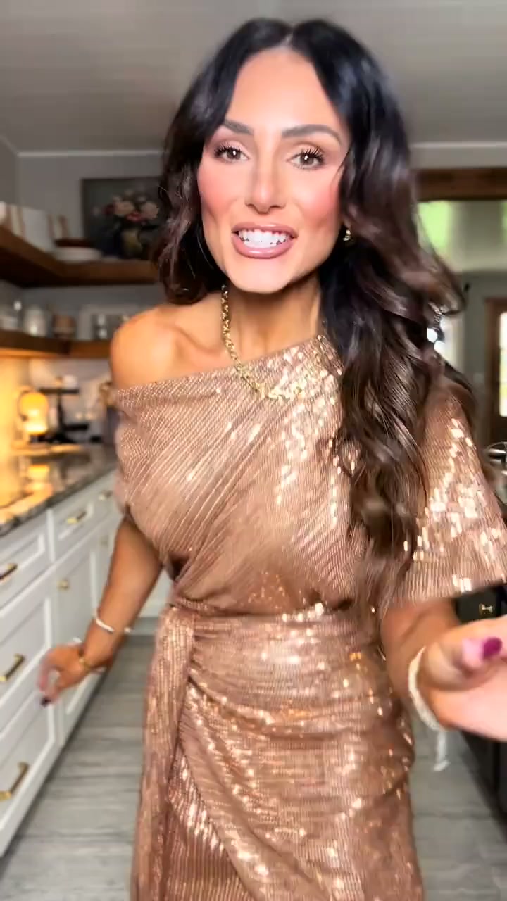 70% OFF!!!-Ready for Christmas's Party!!!Women's Sparkly One-Shoulder Ruched Dress