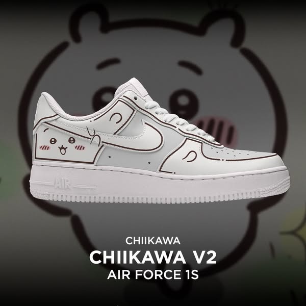 Exclusive Chiikawa AF1 Embossed Logo Sneakers
