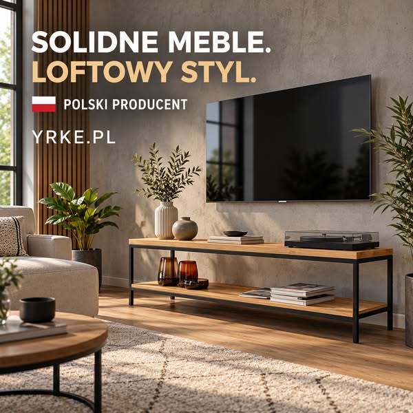 Stolik RTV loft, blat 36 mm