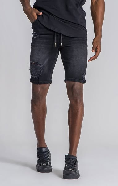 Black Ripped Shorts, XS / Black