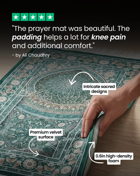 The mat that ends knee pain in salah.