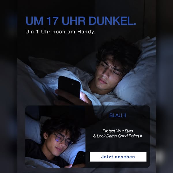 1+1 GRATIS: BLAU II Blaulichtfilterbrille