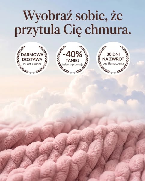 Wyobraź sobie, że przytula Cię puszysta chmura