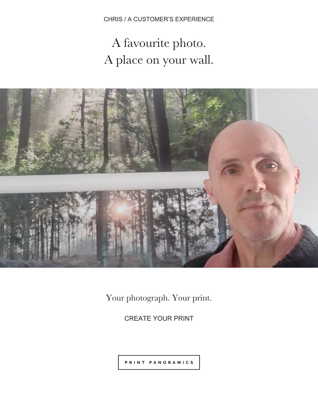 A favourite photo. A place on your wall.