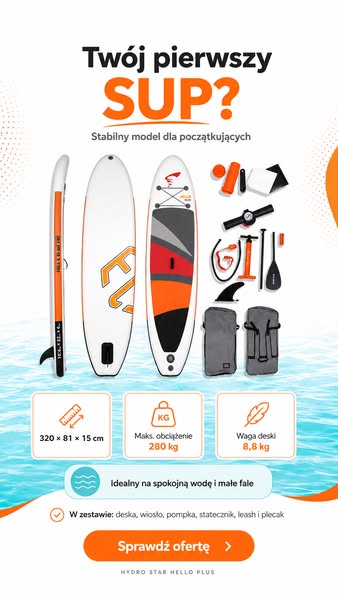 Kompletny SUP 320 cm za 659 zł