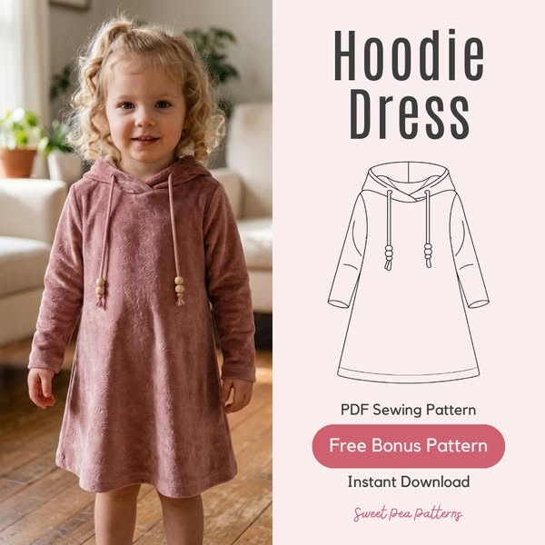 90% Off Girls A-Line Dress Pattern