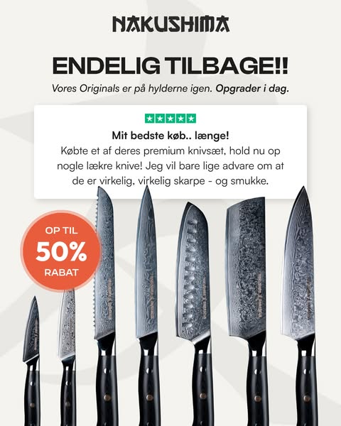Op til 50% rabat ved knivsæt!