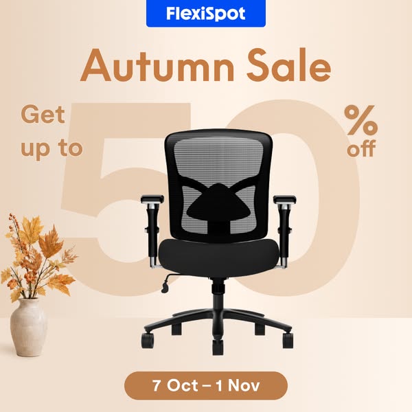 FlexiSpot Autumn Sale: Save Up to 50% OFF!