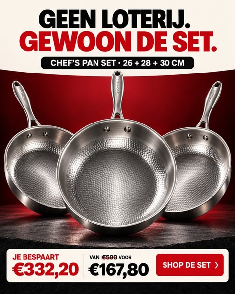 Geen loterij. Gewoon de set.