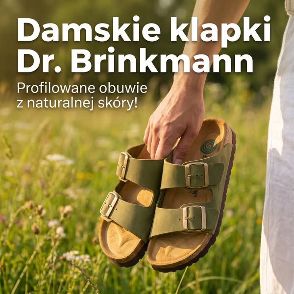 Wygodne obuwie na lato | Skórzane klapki Dr. Brinkmann