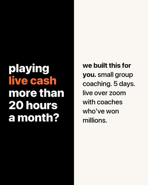 5 days of interactive coaching where I'll help you install the thought process that separates small winners from elite players