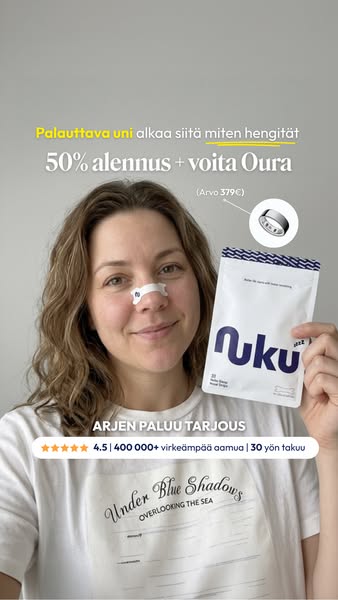 50 % alennus + Oura-sormus (arvo 379 €)