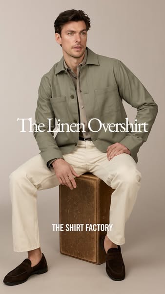 Eric Ivy Linen Overshirt är skapad för den varmare säsongen.
