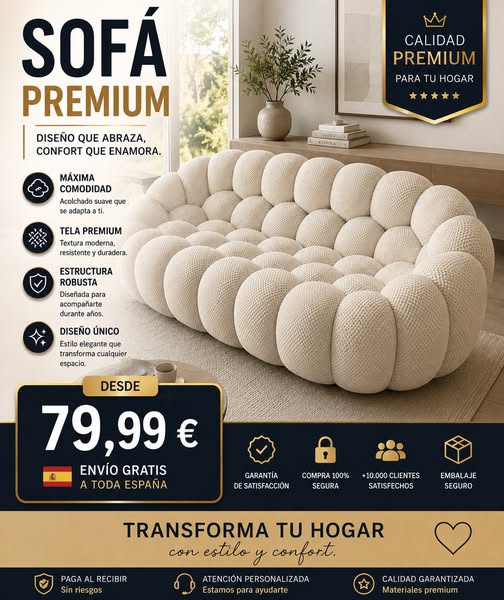 Sofa estilo burbuja