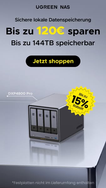 Jetzt 15% Rabatt: UGREEN NAS