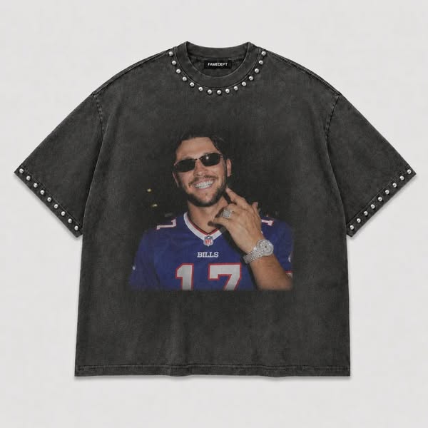 FAMEDEPT RHINESTONE JA17 TEE 03 PEPPER-S