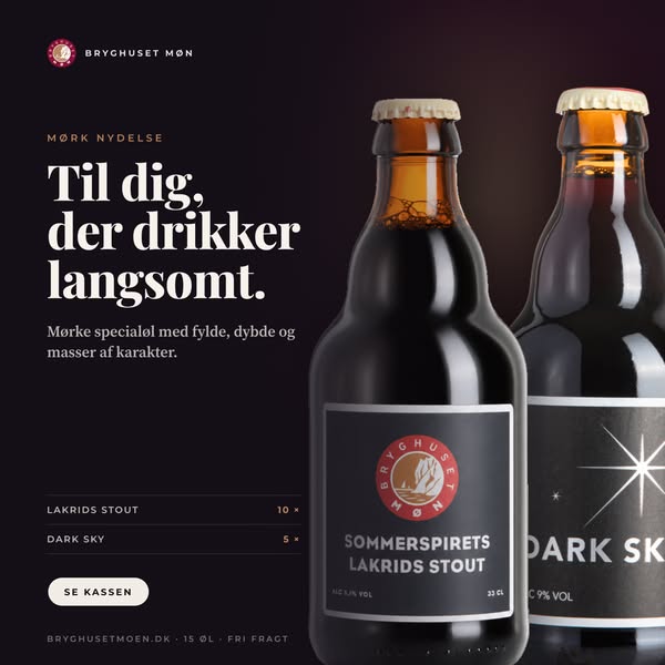 Mørkt, fyldigt, fuld af smag