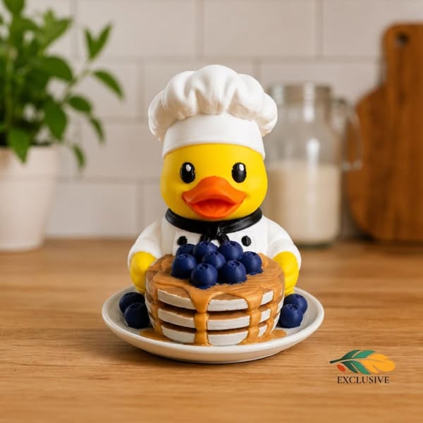 Personalized 3D Print Chef Duck Figurine Personalized Gift Housewarming Present Custom Name Sign Kitchen Collectible Statue Cooking Enthusia