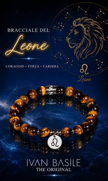 Bracciale Leone - Pietra Occhio di Tigre | Ivan Basile