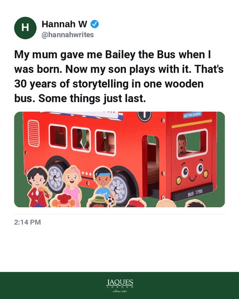 Bailey The London Bus | Wooden Toy For 1 Year Olds