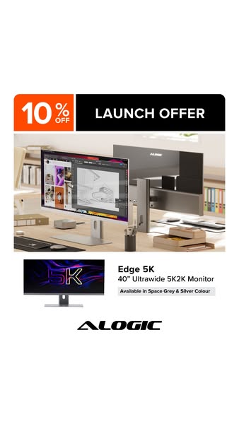 40” 5K Screen = Bigger Workflow Space