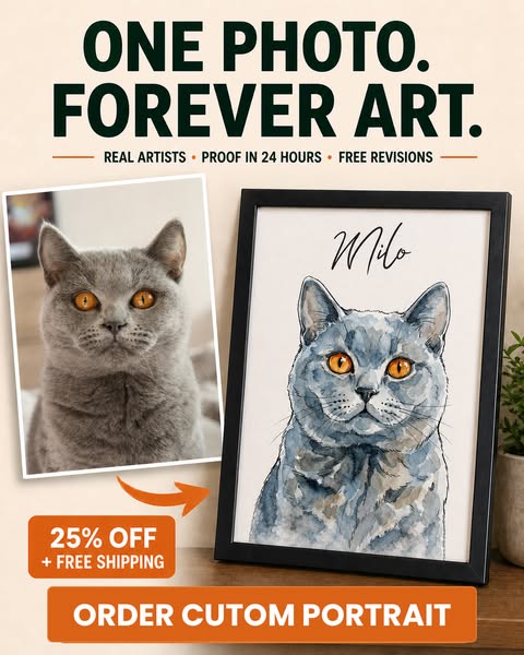 25% OFF Custom Pet Portraits